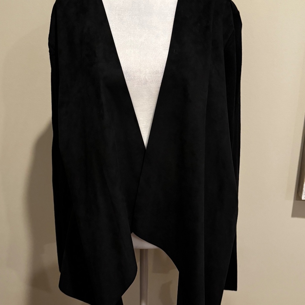 Pretty & Professional plus size microfiber black jacket.  New with tags.